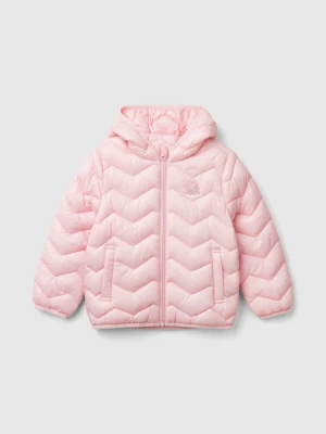 Benetton, Padded Jacket With Hood, size 82, Pink, Kids United Colors of Benetton