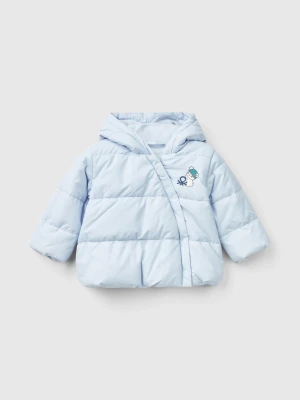 Benetton, Padded Jacket With Hood, size 82, Sky Blue, Kids United Colors of Benetton