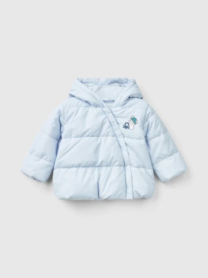 Benetton, Padded Jacket With Hood, Size: 82, Sky Blue, Kids United Colors of Benetton