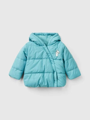 Benetton, Padded Jacket With Hood, size 82, Teal, Kids United Colors of Benetton