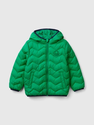 Benetton, Padded Jacket With Hood, Size: 90, Green, Kids United Colors of Benetton