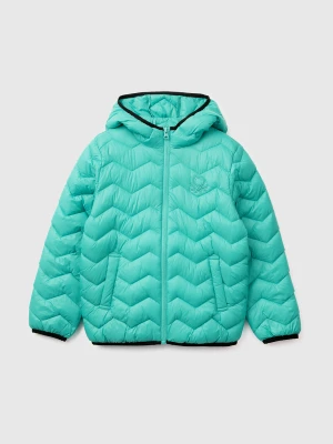 Benetton, Padded Jacket With Hood, Size: XL, Light Green, Kids United Colors of Benetton