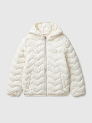 Benetton, Padded Jacket With Hood, size XL, Creamy White, Kids United Colors of Benetton