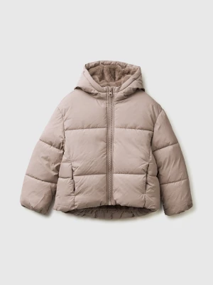 Benetton, Padded Jacket With Hood, Size: XL, Dove Gray, Kids United Colors of Benetton
