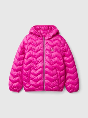 Benetton, Padded Jacket With Hood, size XL, Fuchsia, Kids United Colors of Benetton