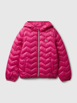 Benetton, Padded Jacket With Hood, Size: XL, Fuchsia, Kids United Colors of Benetton