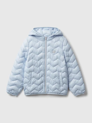 Benetton, Padded Jacket With Hood, size XL, Light Blue, Kids United Colors of Benetton