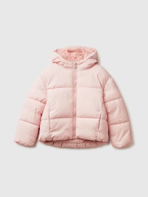 Benetton, Padded Jacket With Hood, Size: XL, Pink, Kids United Colors of Benetton