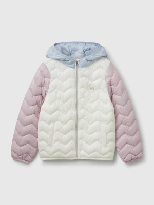 Benetton, Padded Jacket With Hood, size XL, White, Kids United Colors of Benetton