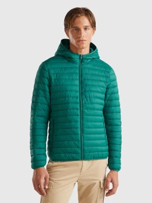 Benetton, Padded Jacket With Recycled Wadding, size XS, Dark Green, Men United Colors of Benetton