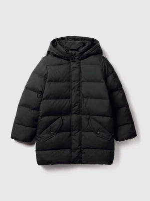 Benetton, Padded Jacket With Removable Hood, Size: XL, Black, Kids United Colors of Benetton