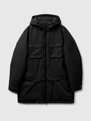 Benetton, Padded Parka In Cotton And Nylon, Size: XL, Black, Men United Colors of Benetton