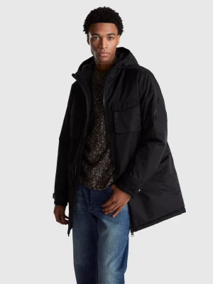 Benetton, Padded Parka In Cotton And Nylon, Size: XL, Black, Men United Colors of Benetton