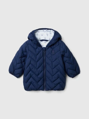 Benetton, Padded Puffer Jacket With Ear Flaps, size 82, Dark Blue, Kids United Colors of Benetton