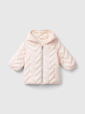 Benetton, Padded Puffer Jacket With Ear Flaps, size 82, Soft Pink, Kids United Colors of Benetton