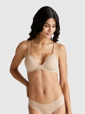 Benetton, Padded Triangle Bra, Beige, Women United Colors of Benetton