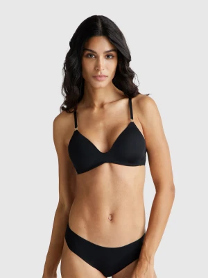 Benetton, Padded Triangle Bra, Black, Women United Colors of Benetton