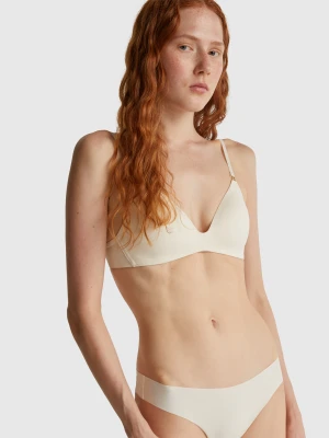 Benetton, Padded Triangle Bra, Creamy White, Women United Colors of Benetton