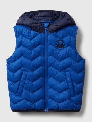 Benetton, Padded Vest With Hood, size 116, Blue, Kids United Colors of Benetton