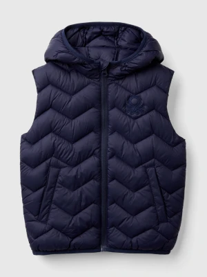 Benetton, Padded Vest With Hood, Size: 116, Dark Blue, Kids United Colors of Benetton