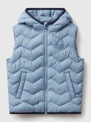 Benetton, Padded Vest With Hood, size 116, Light Blue, Kids United Colors of Benetton