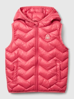 Benetton, Padded Vest With Hood, size 116, Salmon, Kids United Colors of Benetton