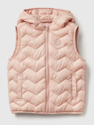 Benetton, Padded Vest With Hood, Size: 116, Soft Pink, Kids United Colors of Benetton