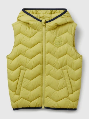 Benetton, Padded Vest With Hood, size 116, Yellow, Kids United Colors of Benetton