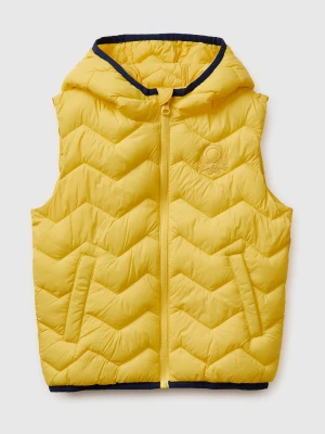 Benetton, Padded Vest With Hood, Size: 116, Yellow, Kids United Colors of Benetton