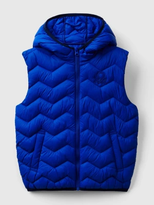 Benetton, Padded Vest With Hood, size XL, Bright Blue, Kids United Colors of Benetton