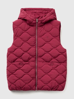 Benetton, Padded Vest With Hood, Size: 2XL, Burgundy, Kids United Colors of Benetton
