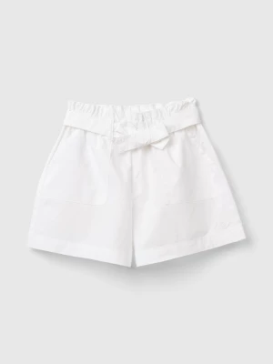 Benetton, Paperbag Shorts, size 2XL, White, Kids United Colors of Benetton