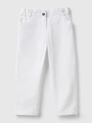 Benetton, Paperbag Trousers, size 110, White, Kids United Colors of Benetton