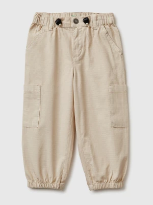 Benetton, Parachute Cargo Pants, Size: 116, Beige, Kids United Colors of Benetton
