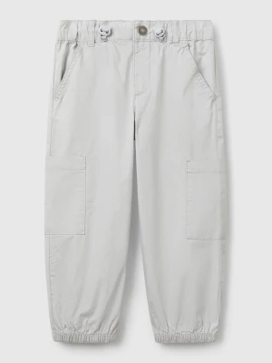 Benetton, Parachute Trousers In Stretch Cotton, size 116, Gray, Kids United Colors of Benetton