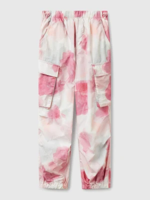 Benetton, Parachute Trousers With Pattern Print, size M, Multi-color, Kids United Colors of Benetton