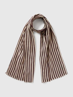Benetton, Pattern Scarf In Linen Blend, size OS, Multi-color, Women United Colors of Benetton