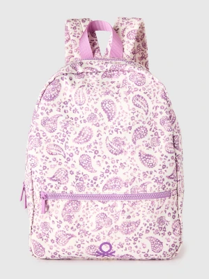Benetton, Patterned Backpack, Size: OS, Violet, Kids United Colors of Benetton