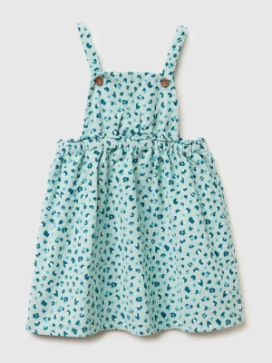 Benetton, Patterned Corduroy Skirt Overalls, Size: 110, Aqua, Kids United Colors of Benetton