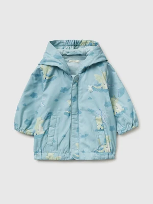 Benetton, Patterned Jacket With Hood, Size: 82, Sky Blue, Kids United Colors of Benetton