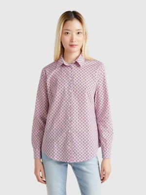 Benetton, Patterned Pink Shirt, size XXS, Pink, Women United Colors of Benetton