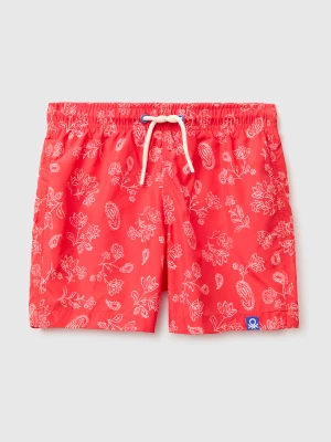 Benetton, Patterned Sea Boxer Shorts, Size: XS, Red, Kids United Colors of Benetton
