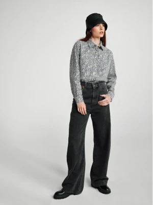 Benetton, Patterned Shirt In Lightweight Cotton, Size: XXS, Creamy White, Women United Colors of Benetton