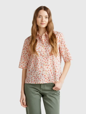 Benetton, Patterned Shirt In Lightweight Cotton, size XXS, Multi-color, Women United Colors of Benetton