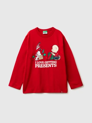Benetton, ©peanuts Christmas T-shirt, Size: XL, Red, Kids United Colors of Benetton