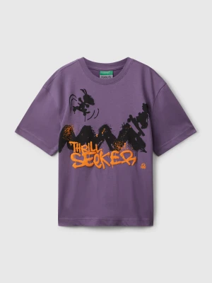 Benetton, ©peanuts Graffiti Print T-shirt, size XL, , Kids United Colors of Benetton