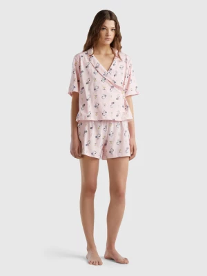 Benetton, ©peanuts Pyjama Shorts, size L, Soft Pink, Women United Colors of Benetton