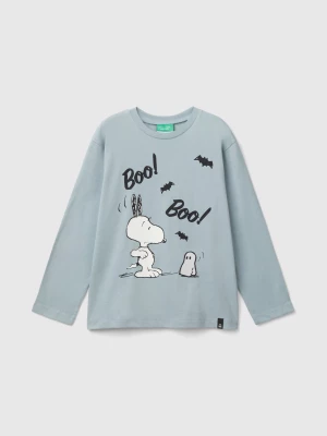 Benetton, ©peanuts T-shirt With Glow-in-the-dark Print, size L, Pearl Gray, Kids United Colors of Benetton