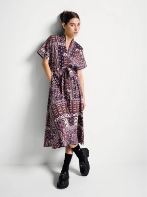 Benetton, Pencil Dress With Bandana Print, Size: XS, Multi-color, Women United Colors of Benetton