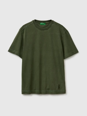 Benetton, Pigment Dyed T-shirt, Size: XS, Military Green, Men United Colors of Benetton